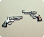 Tiny Six Shooter Pistols (2)