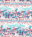"Congratulations" Vintage Gift Wrap Sheet