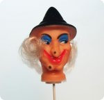 Witch Vintage Doll Head on a Wire Pick (1)