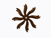 Coppery Brown Wavy Vintage Stacking Flower (1)