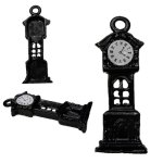 Black Metal Grandfather Clock Miniature