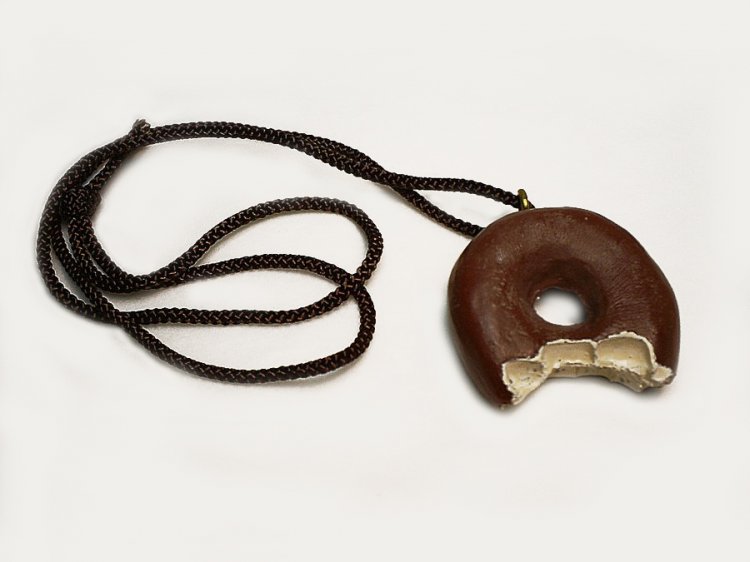 Chocolate Donut Vintage Necklace (1) - Click Image to Close
