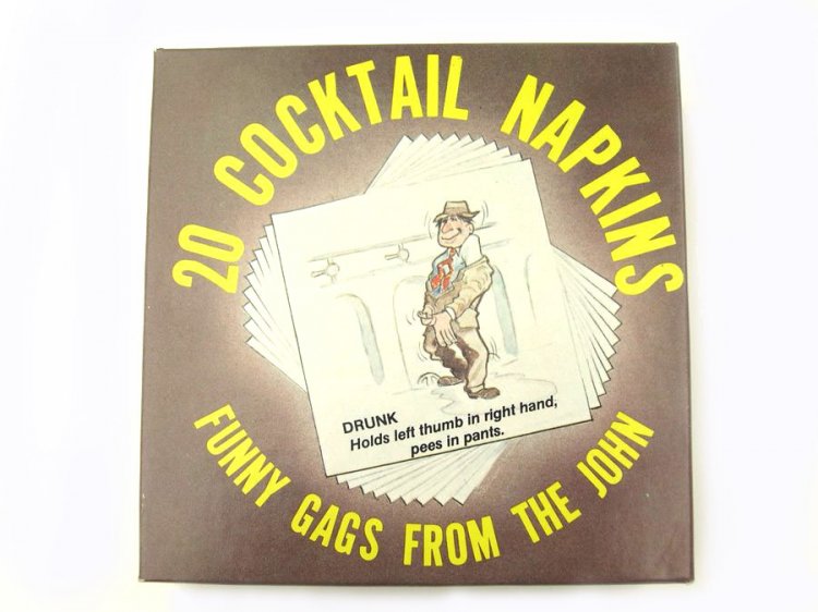 Bathroom Humor Vintage Cocktail Napkins - Click Image to Close