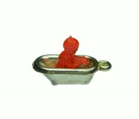 Weird Neon Baby in a Metal Tub Vintage Charm (1)