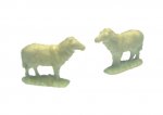 TINY Sheep on Stands Vintage Miniatures (2)