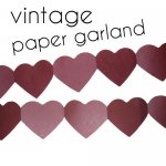 Vintage Paper Garland : Hearts