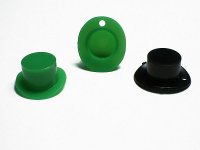 GREEN Top Hat Vintage Plastic Charms (6)