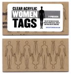 Clear Acrylic Women Tags