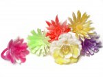 Colorful Flower Vintage Plastic Kiddie Rings (6)