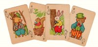 Animal Rummy Vintage Miniature Cards (4)