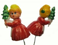 Mrs. Claus Vintage Miniature on a Wire (3)