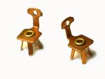 TINY Coppery Spinning Chair Vintage Charm (6)