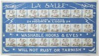 Vintage Card of Hooks & Eyes LA SALLE No. 0