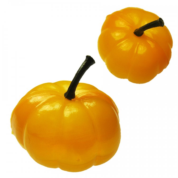 Retro Puffy Plastic Mini Pumpkins (3) - Click Image to Close