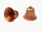 Vintage Coppery "Liberty" Small Bell Embellishments (3)