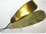 Gold Covered Vintage Feathers (25)