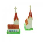 Church Vintage Miniatures, Pkg of 2pc