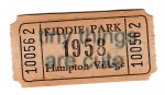 KIDDIE PARK 1958 Vintage Tickets (12)