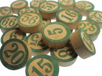 Green Vintage Wooden Game Numbers (4)