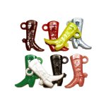 Cowboy Boot Plastic Charms (8)