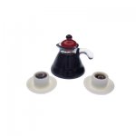 Coffee Pot and Cups Miniature Set