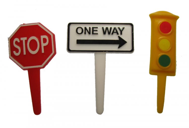 Traffic Sign and Signal Plastic Picks (12) - Click Image to Close