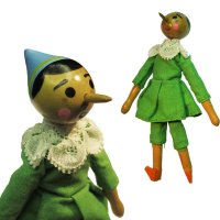 Wooden Pinocchio Vintage Doll