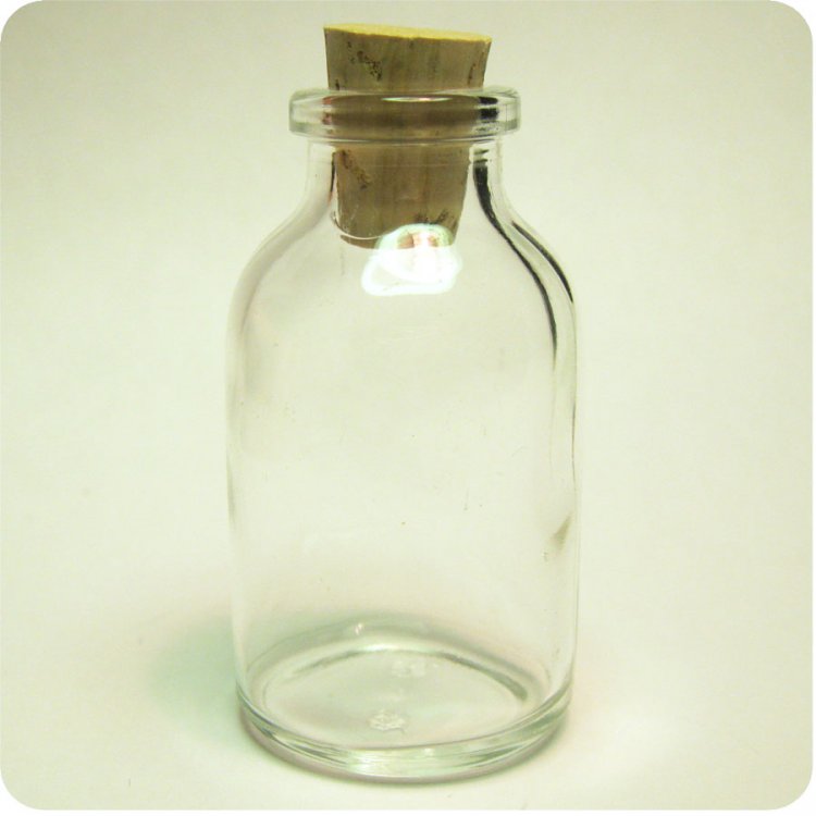 Small Clear Apothecary Bottle (2) - Click Image to Close