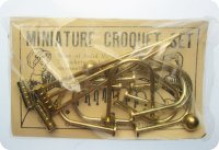 Vintage Miniature Brass Croquet Set