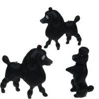 Black Poodle Vintage Miniatures (3)