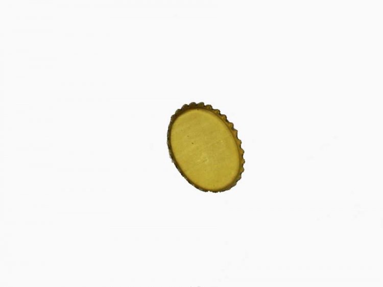 Brass Oval "Crown" Settings: 18x13mm (6) - Click Image to Close
