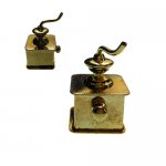 Shiny Brass Retro Coffee Grinder Vintage Miniature