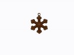 Rustic Snowflake Metal Ornament Charms (12)