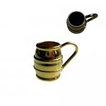 Shiny Brass Barrel Mug Vintage Miniature