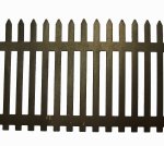 2" Rusted Tin Picket Fence