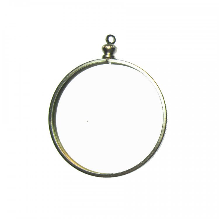 Plated Vintage Coin Holder Pendant (3) - Click Image to Close