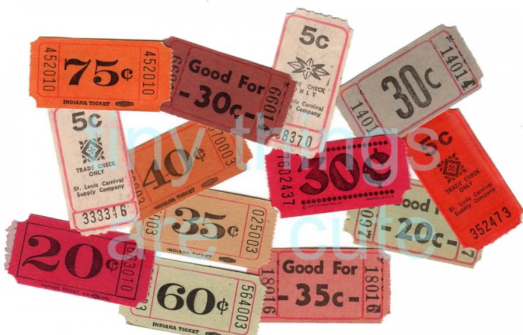Assorted Vintage Tickets (26) - Click Image to Close