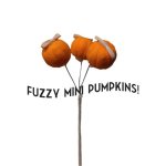 Flocked Mini Trio Pumpkin Pick (2)