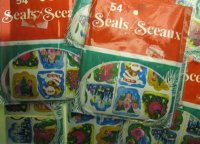 Packet of 54 Vintage Christmas Seals