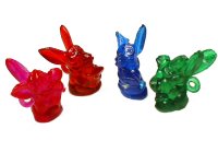 Colorful Donkey Vintage Plastic Charms (4)