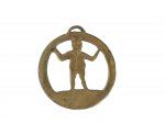Round Standing Boy Brass Pendant (2)