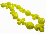 Strand of YELLOW Vintage Czech Glass Pods+