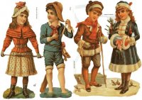 Victorian Children Diecut Scrap Sheet (large images)