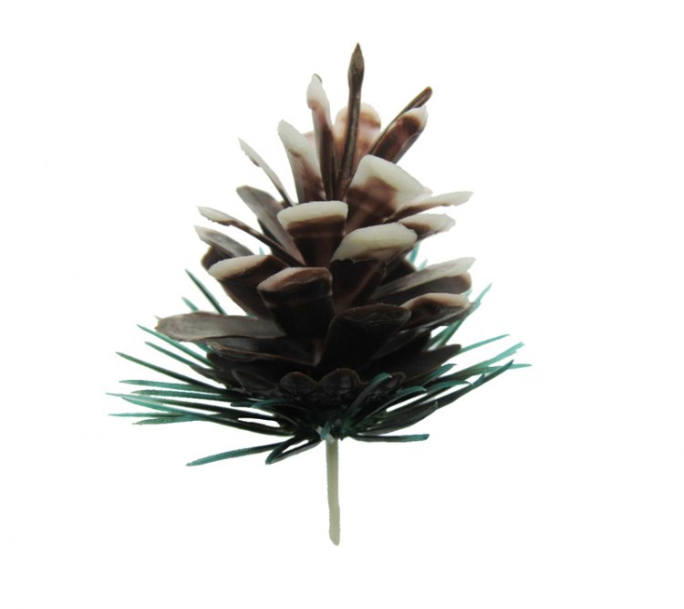 Pine Cone Plastic Pick Toppers (3) - Click Image to Close