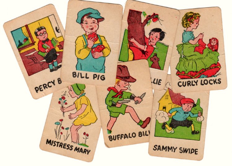 Old Maid Vintage Miniature Cards (3) - Click Image to Close