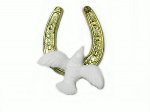 Lucky Horseshoe with Dove Vintage Plastic Favor(1)