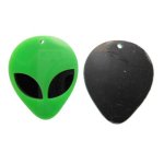 Green Alien Acrylic Pendant Charm (1)