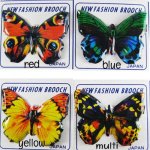 Tin Litho Vintage Butterfly Badge Pin