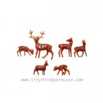 Wee TEENY TINY Herd of Deer Vintage Miniature Set