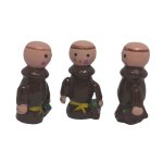 Monk Hand Painted Wood Miniatures (3)